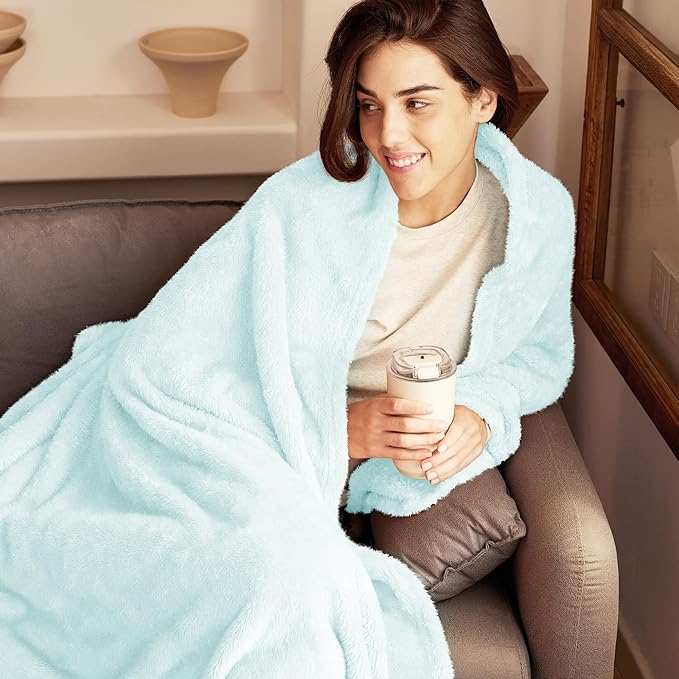 Exclusivo Mezcla Plush Fuzzy Fleece Throw Blanket Extra Large, Super Soft - Image 2