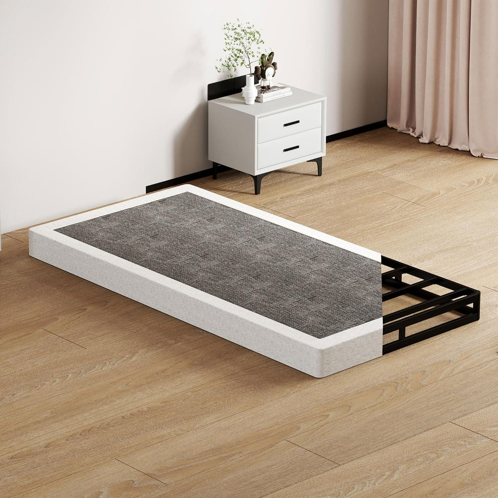 SHOANED Twin Size Box Springs - 5 Inch Low Profile Mattress Foundation No Noi...