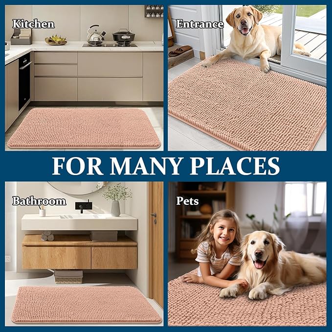 OLANLY Dog Door Mat for Muddy Paws 24x16, Absorbs Moisture and Dirt, Absorbent - Image 8