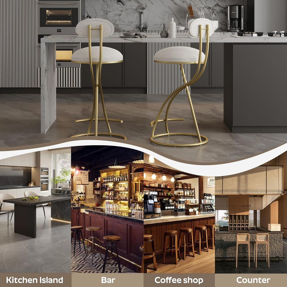 3 Piece Pub Dining Set, Modern Round Bar Table and Chairs for 2, 28" Cou...