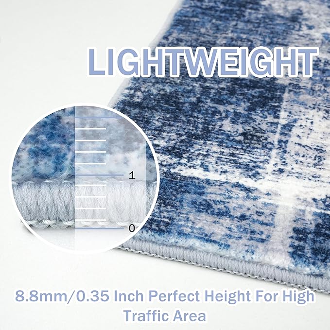 IOHOUZE Abstract Runner Rug 3x12 Ft Washable Runners - Image 5