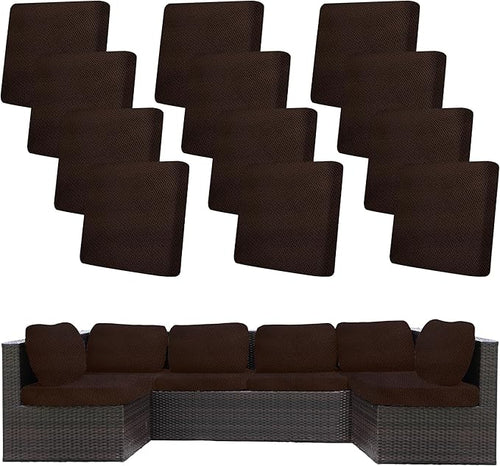 12Pcs Stretch Patio Cushion Covers, Outdoor Couch Covers Replacement, Outdoor by BIETYONE