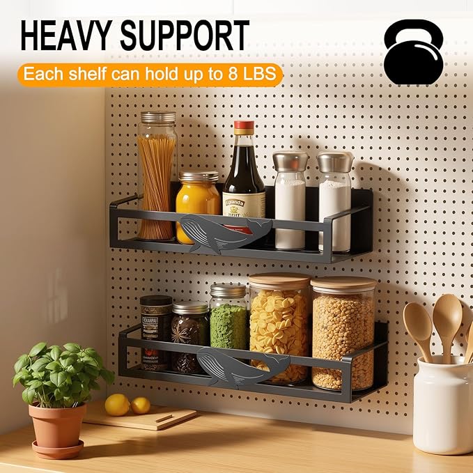 Magnetic Spice Rack for Refrigerator, Magnetic Shelf for Fridge Space Saving - Image 5