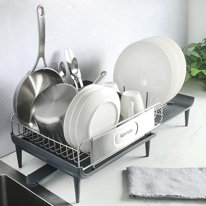 Kenmore Loxdell Expandable Full Size Rust Resistant Dish Rack
