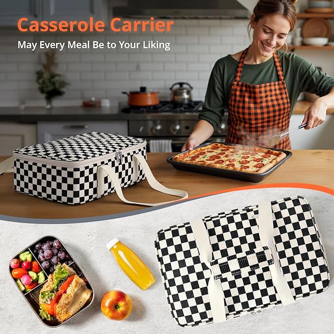 Insulated Casserole Carrier for Hot or Cold Food, Pie Carrier Bag Lunch Bag - Image 6