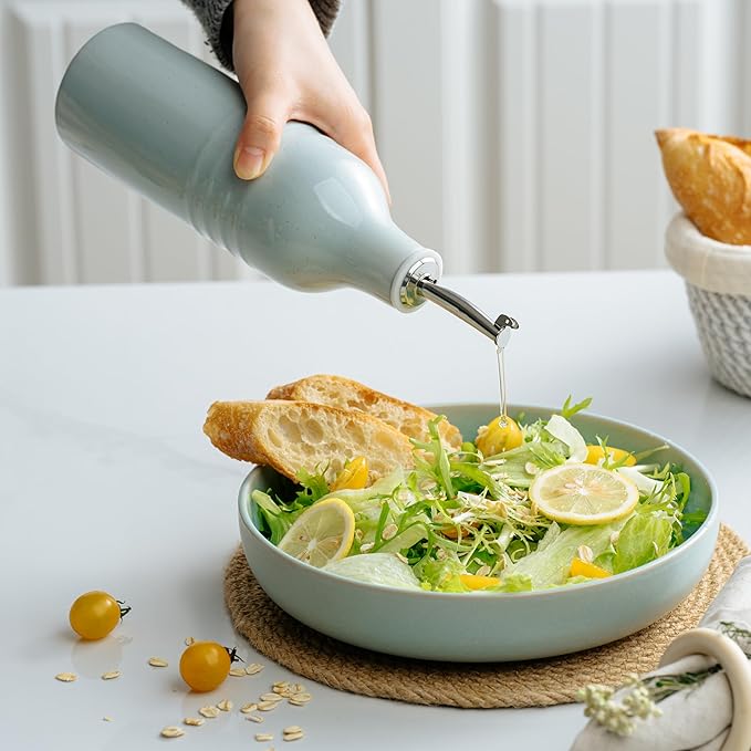 famiware Jupiter 16oz Ceramic Olive Oil Dispenser Bottle, 1 Piece Oil Dispenser - Image 3