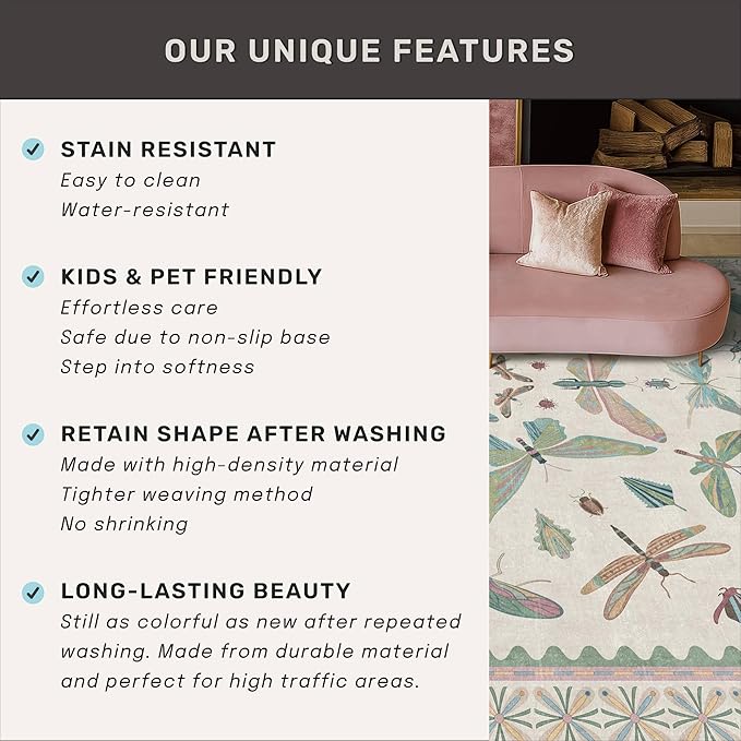 Green and Blue Rugs for Bedroom - Image 6