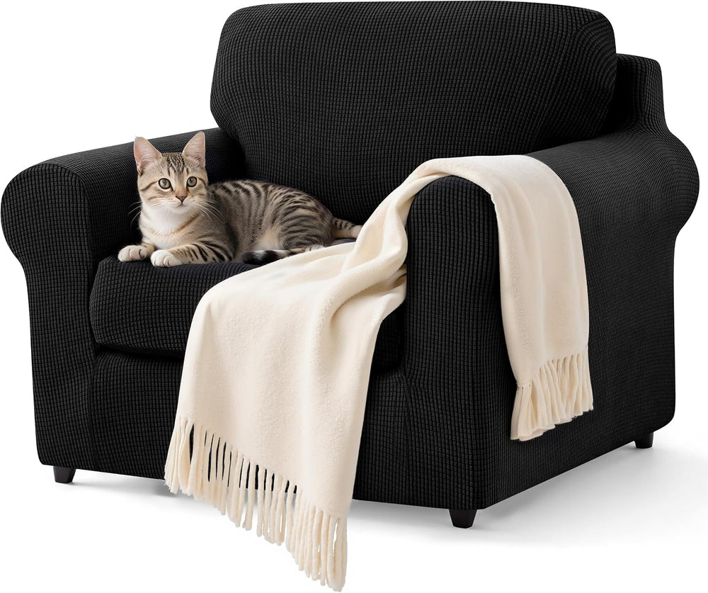 SUBRTEX 3 Pieces Stretch Sofa Slipcover Sets Couch Cover Sets Backrest Cushio...