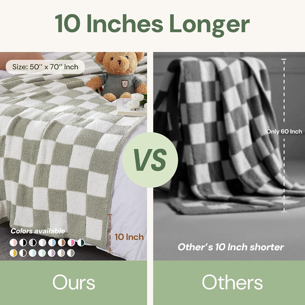 Soft Throw Blanket for Couch-Cozy Reversible Knitted Blankets