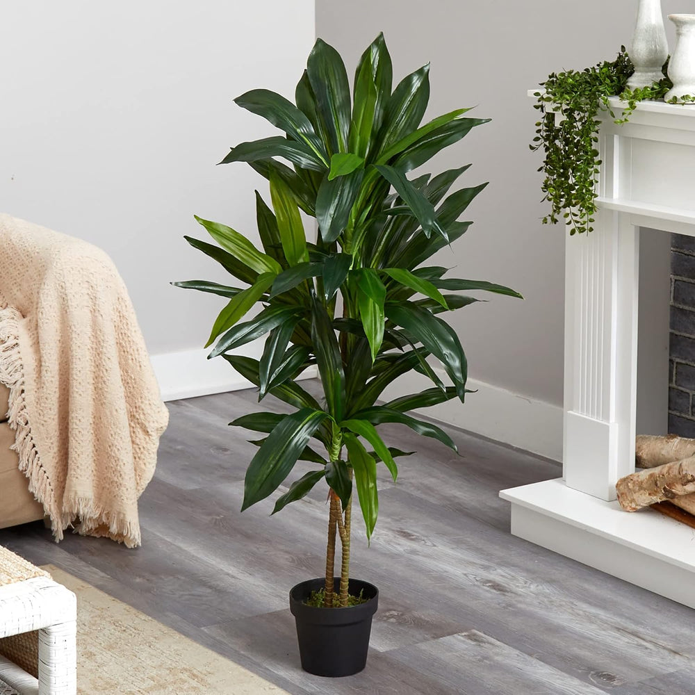 Nearly Natural 48in Artificial Dracaena with Real Touch Leaves and Multi Tona...