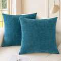 CaliTime Throw Pillow Covers Decorative 18 X 18 Inches Pack of 2 Cozy Chenille by CaliTime