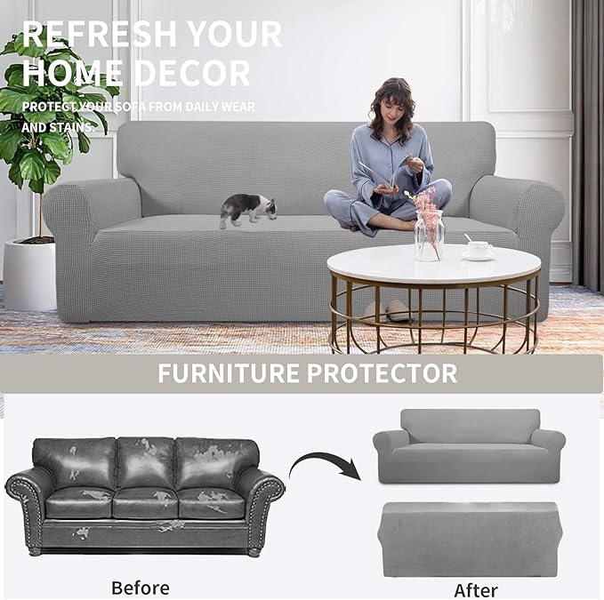 Easy-Going Stretch Oversized Loveseat Slipcover 1-Piece Sofa Cover Furniture - Image 4