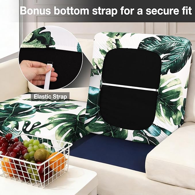 hyha 12Pcs Patio Cushion Covers, Stretch Outdoor Couch Cushion Covers, Washable - Image 4