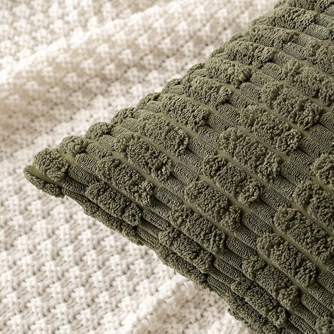 MIULEE Pack of 2 Spring Corduroy Decorative Lumbar Throw Pillow Covers 20x12 - Image 8