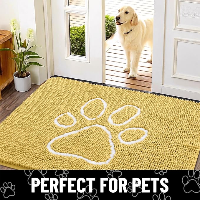 Smiry Dog Door Mat for Muddy Paws, Absorbent Dirt Trapper Non Slip Quick Dry - Image 7