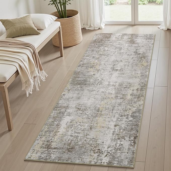 AMOAMI 2 x 8 Hallway Runner Rug Non Slip Super Soft Long Runner Rugs Machine by AMOAMI