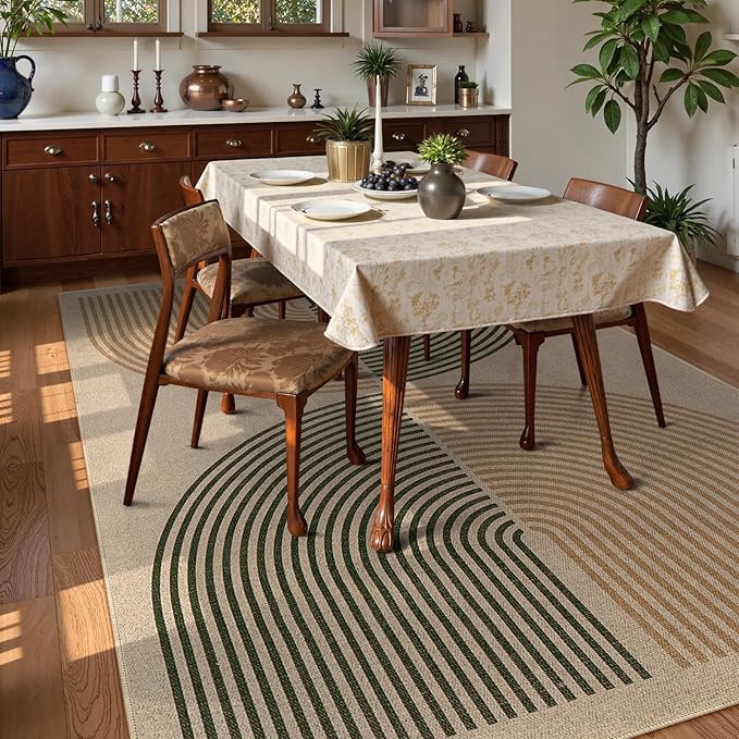 Lahome Enfys Modern Rainbow Outdoor Easy Jute Rug, Area Rugs 9x12 Living Room - Image 2