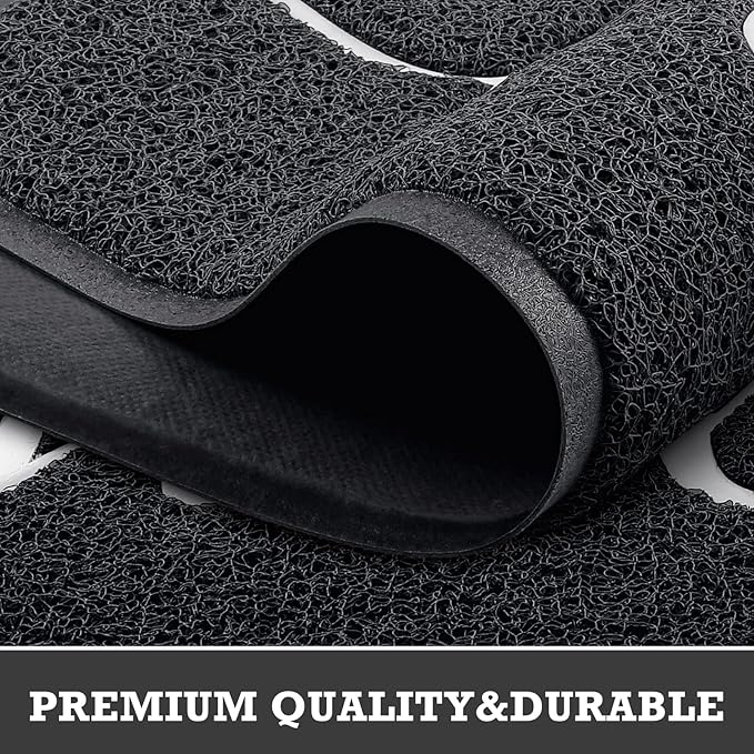 CozyBounty Black Door Mat Welcome Mats Outdoor Indoor Non-Slip Doormat - Image 4