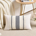 Fancy Homi Set of 1 Neutral Grey Farmhouse Lumbar Decorative Throw Pillow by Fancy+Homi