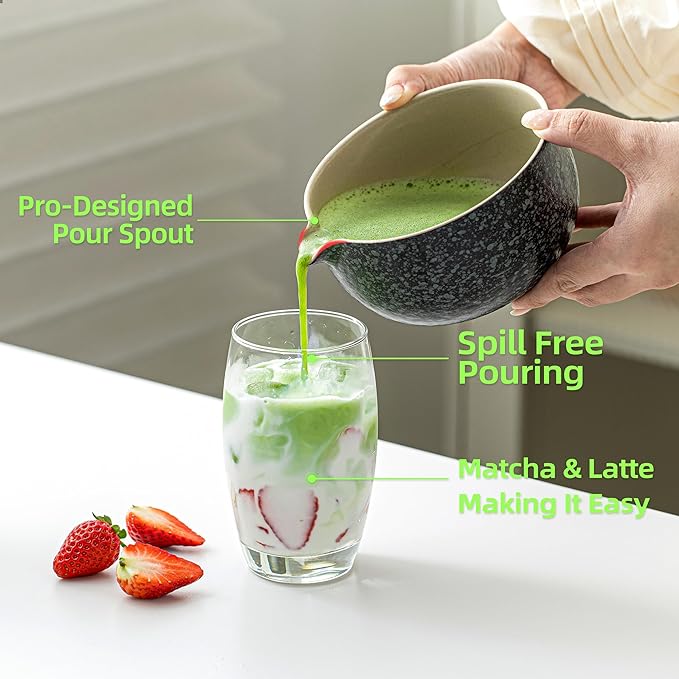TEANAGOO 12 Pcs Matcha Whisk Set Black, Ceramic Matcha Set, Matcha Kit - Image 8