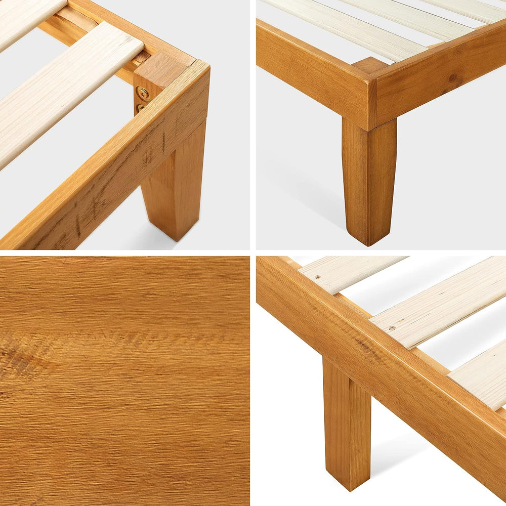 Zinus Alexia Wood Platform Bed Frame, Solid Wood Foundation, No Box Spring Ne...