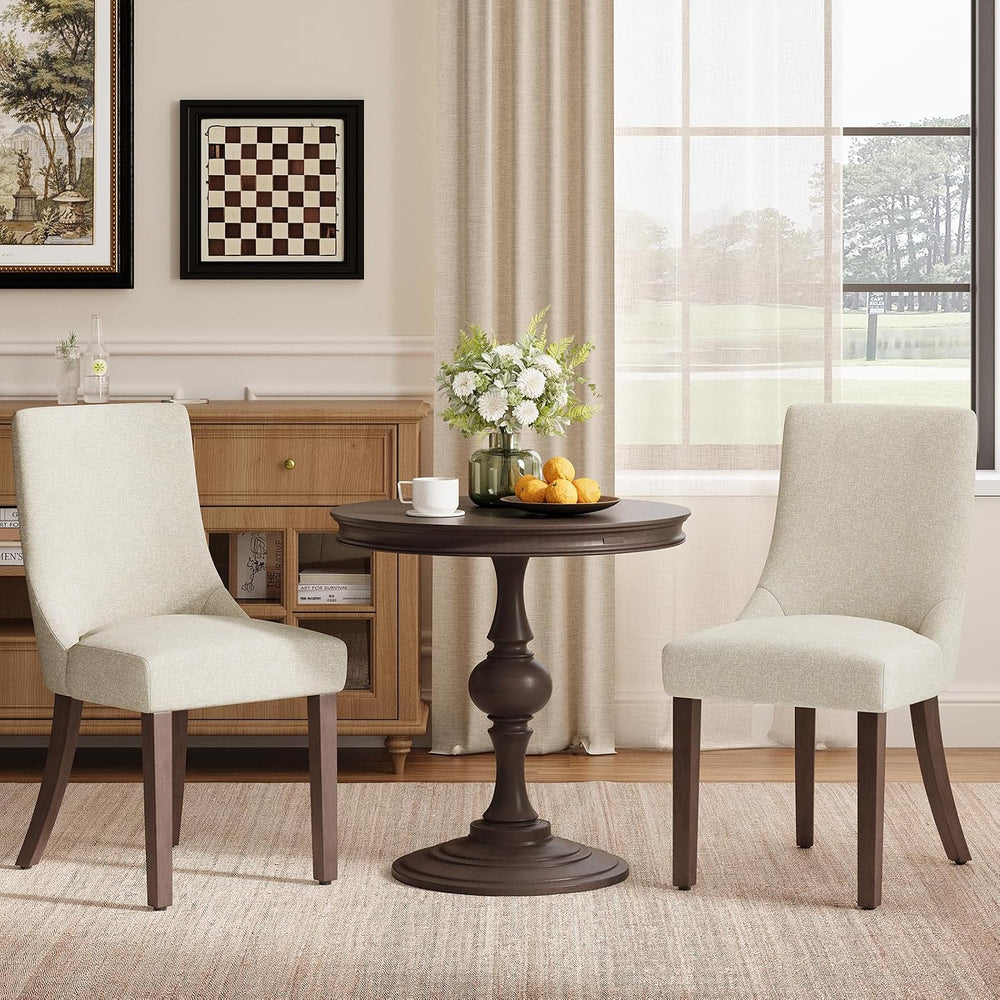 MALOL Wooden Dining Chairs Set of 2, Upholstered Kitchen & Dining Room Ch...