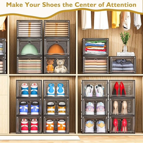 7 code Large Clear Shoe Boxes Organizer【Thicker Material】 Stronger Shoe Box - Image 2