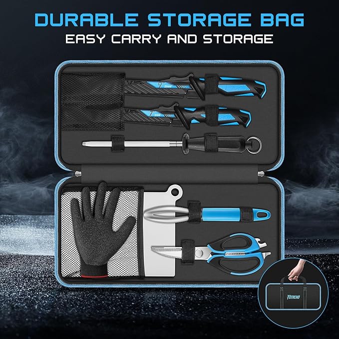 Fillet Knife Kit Combo, Fishing Knives and Honing Rod, Ultra-Sharp G4116 German - Image 2