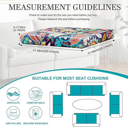 12 Pcs Stretch Patio Cushion Covers, Outdoor Couch Covers Replacement, Outdoor - Image 2
