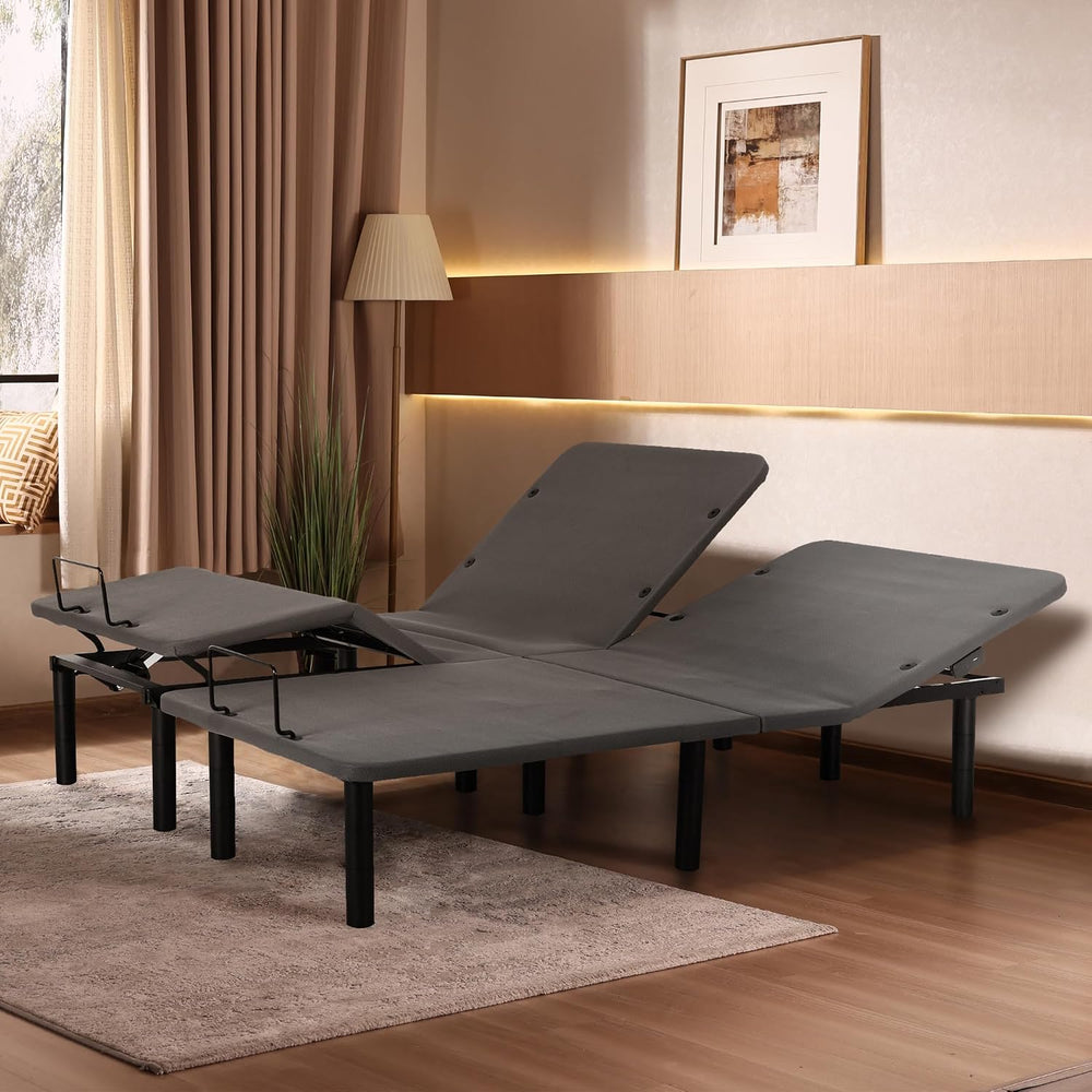 Fromann Adjustable Bed Frame Twin XL Bed Base with Wireless Remote, Head &amp...