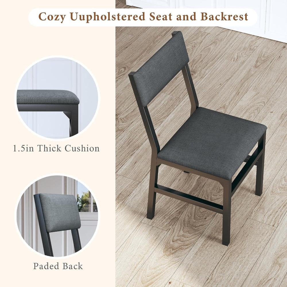 HUAHUU Dining Table Set for 4, Extendable Kitchen Table Cushion Chairs Set of...