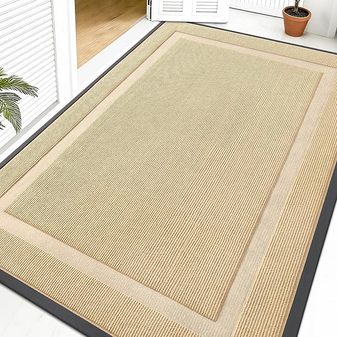 OLANLY Front Door Mat Indoor Outdoor Entrance, Waterproof All-Season, by OLANLY