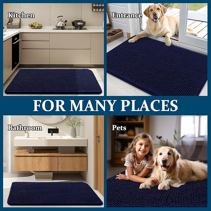 OLANLY Dog Door Mat for Muddy Paws 36x24, Absorbs Moisture and Dirt, Absorbent - Image 8
