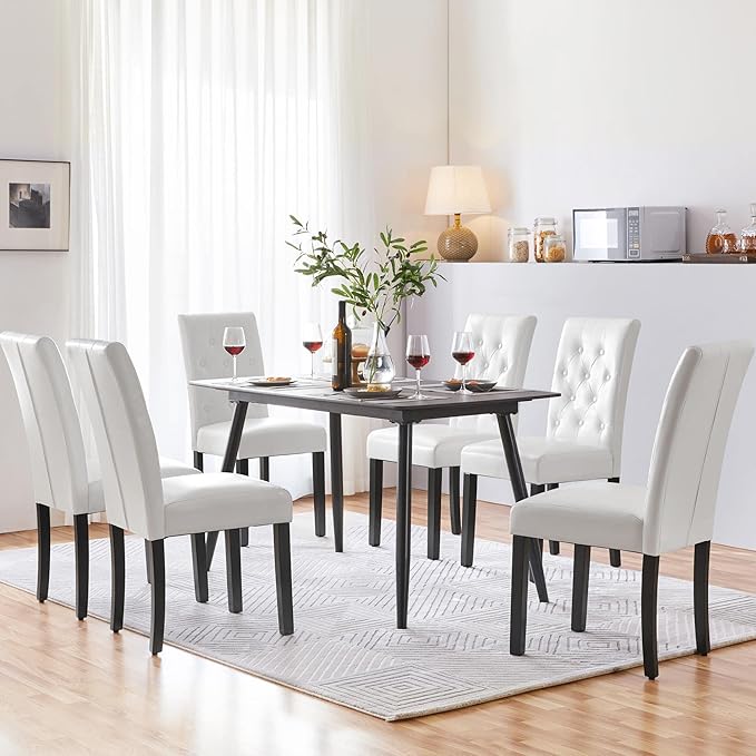 Yaheetech Dining Chairs Set of 6 Modern Style Faux Leather Dining Room Chairs...