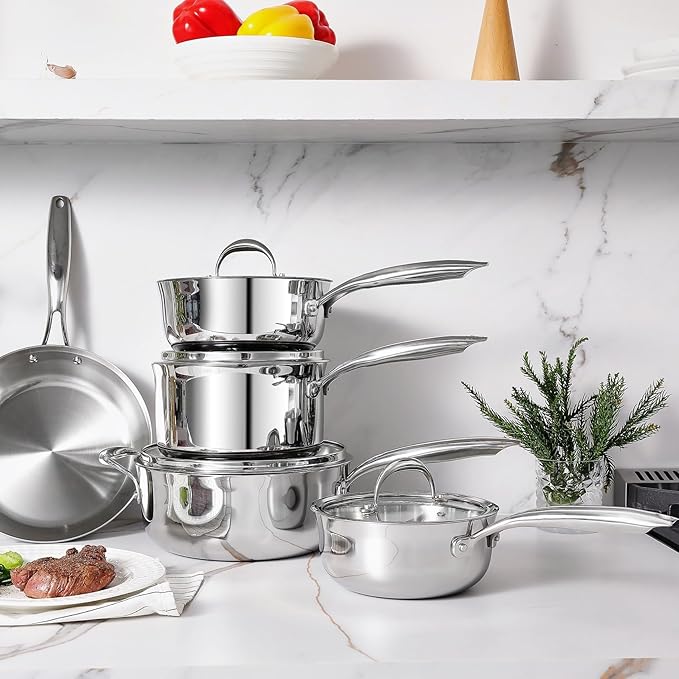 KEAWELL K3 Premium 4-Quart Tri-Ply Stainless Steel Sauté Pan - Image 9