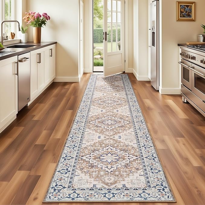 Lofus 2'6"x14' Runner Rug for Hallways, Washable Kitchen Rugs, Non-Slip Rugs - Image 3