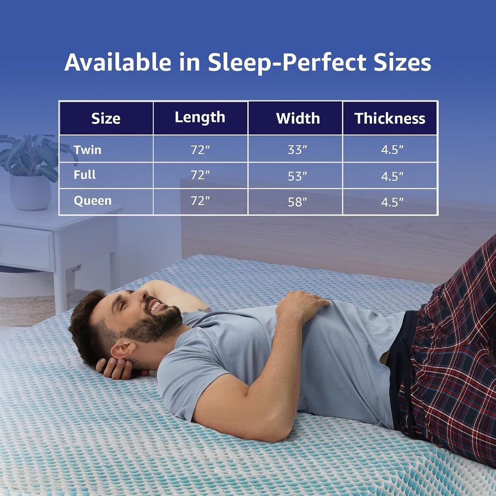 Memory Foam Sofa Bed Mattress, 4.5-Inch – Cool Cloud Queen Size Replacement f...