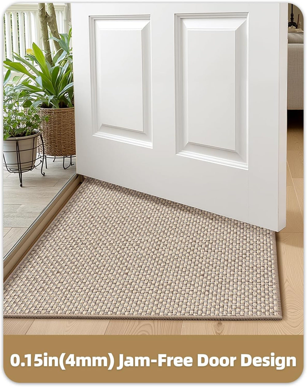Color&Geometry Ultra-Thin Indoor Door Mat Entrance, 24"x36" Hea...