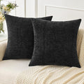 MIULEE Halloween Pack of 2 Couch Throw Pillow Covers 18x18 Inch Soft Black by MIULEE