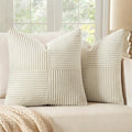 MIULEE Beige Decorative Throw Pillow Covers 16x16 Inch by MIULEE