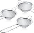 Patelai 3 Pieces Tea Strainers Cocktail Strainer Stainless Steel Fine Mesh by Patelai