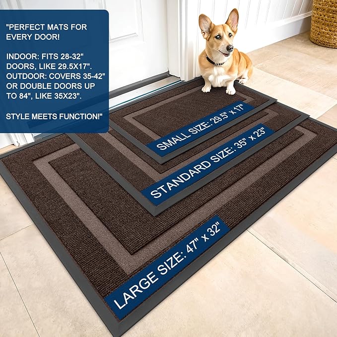 OLANLY Front Door Mat Indoor Outdoor Entrance, Waterproof All-Season, - Image 2