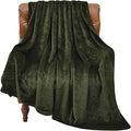 BEDELITE Fleece Blanket Twin Size Olive Green Throw Blankets by BEDELITE