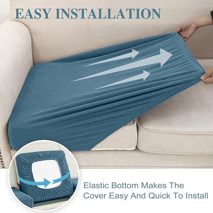 Couch Cushion Cover Chaise Lounge Cover Washable Separate Seat Chaise Couch - Image 5