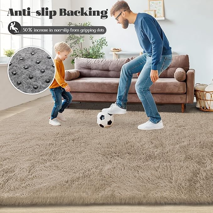 5x7 Area Rug for Living Room: Fluffy Shag Soft Washable Rugs Fuzzy Plush Indoor - Image 8