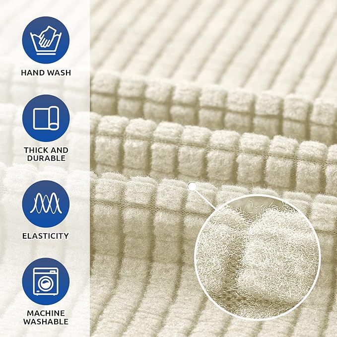 KEKUOU Stretch Single Sofa Slipcover 1 Piece Couch Sofa Cover Furniture - Image 3