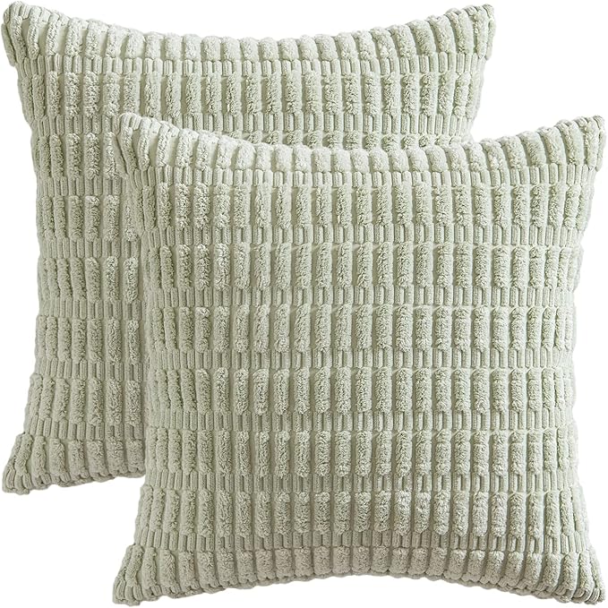 MIULEE Pack of 2 Spring Corduroy Decorative Throw Pillow Covers 20x20 Inch Soft - Image 6