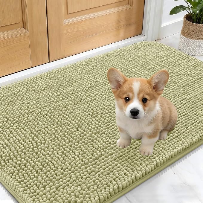 OLANLY Dog Door Mat for Muddy Paws 30x17, Absorbs Moisture and Dirt, Absorbent by OLANLY