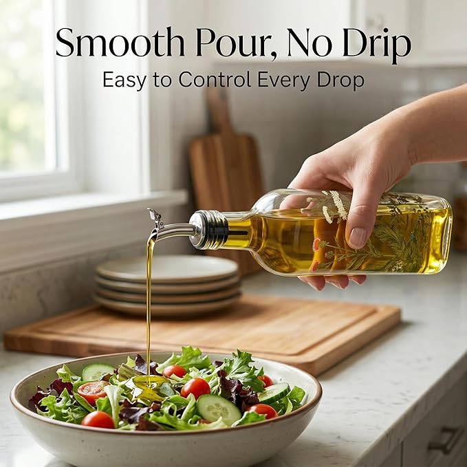 Topadorn 17 oz Olive Oil Dispenser Bottle Set - Image 4