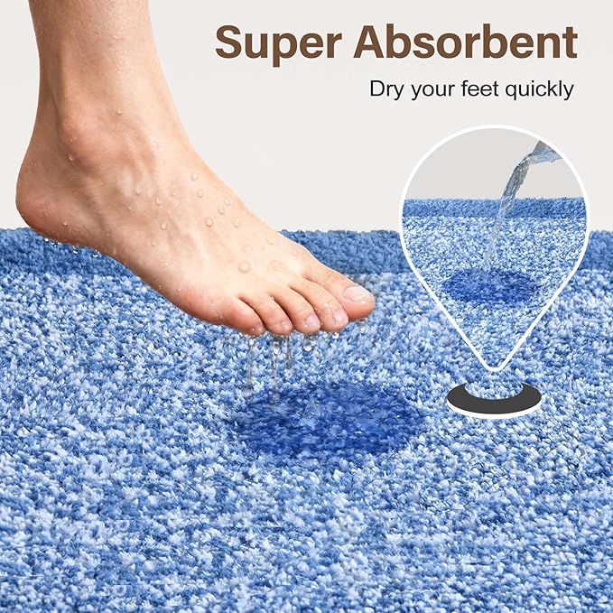 36x24 Large Bathroom Rugs Washable Non Slip, Soft Absorbent Quick Dry Mats - Image 7